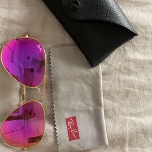 Ray ban pink aviators